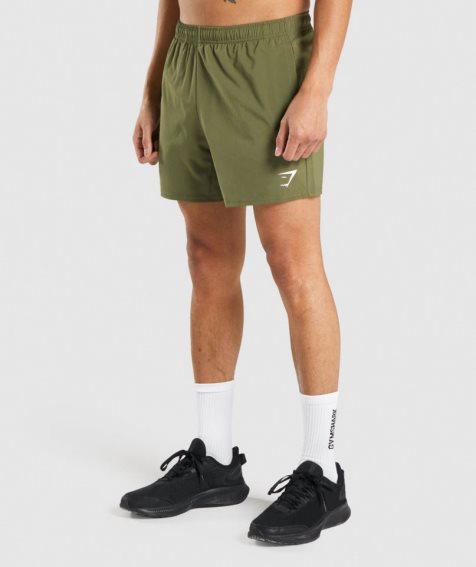 Men's Gymshark Arrival 5" Shorts Olive | CA DA08N7